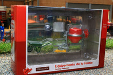 Load image into Gallery viewer, UH9623 UNIVERSAL HOBBIES 132 SCALE TRACTOR MOUNTED CONCRETE MIXER WITH WHEELBARROW AND TOOLS