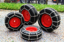 Load image into Gallery viewer, W7391 WIKING WHEEL TYRE AND SNOW CHAIN SET FOR FENDT 828 TRACTOR