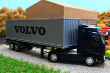 Load image into Gallery viewer, WEL32631 Welly Volvo Fh12 4x2 Lorry In Very Dark Blue With Grey Box Wagon Trailer