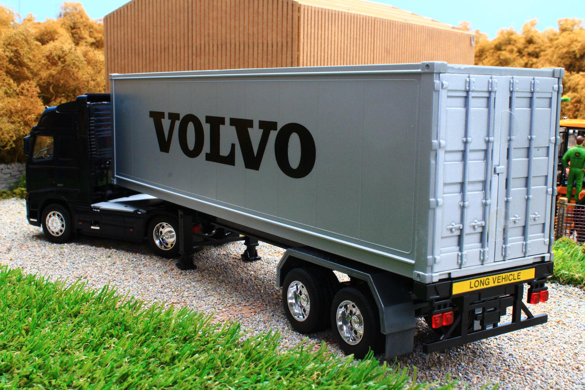 WEL32631 Welly Volvo Fh12 4x2 Lorry In Very Dark Blue With Grey Box Wa ...