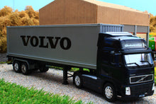 Load image into Gallery viewer, WEL32631 Welly Volvo Fh12 4x2 Lorry In Very Dark Blue With Grey Box Wagon Trailer