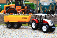 Load image into Gallery viewer, 1132 Siku 187 Scale Steyr Tractor with Krampe Tipping Trailer