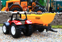 Load image into Gallery viewer, 1132 Siku 187 Scale Steyr Tractor with Krampe Tipping Trailer