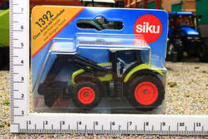 1392 SIKU 1:87 Scale Claas Axion 4WD Tractor with Front Loader