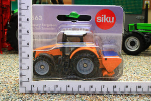1563 Siku Small Scale Massey Ferguson Municiple 4WD Tractor with salt spreader