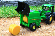 Load image into Gallery viewer, 1665 SIKU 187 SCALE JOHN DEERE TRACTOR WITH ROUND BALER