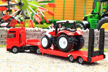 Load image into Gallery viewer, 1764 Siku Small Scale MAN low loader lorry with Steyr tractor