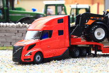 Load image into Gallery viewer, 1785 Siku Small Scale Volvo articulated Low Loader Lorry with JCB Fastracs