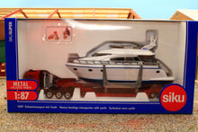 Load image into Gallery viewer, 1849 Siku 1:87 Scale MAN Low Loader with Motor Yacht