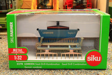 Load image into Gallery viewer, Siku Lemken Saphir 7 weathered seed drill model in retail packaging, a 1 32 scale farm implement with metal and plastic parts