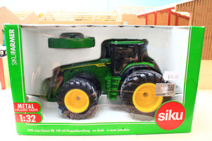 3292 Siku 1:32 Scale John Deere 8R410 4WD Tractor with duals front and back BOX NOT 100%