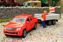 Load image into Gallery viewer, 3543 Siku 155 Scale VW 4x4 pick up truck with tipping trailer