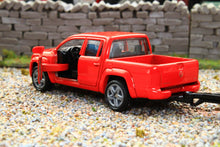 Load image into Gallery viewer, 3543 Siku 155 Scale VW 4x4 pick up truck with tipping trailer
