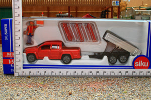 3543 Siku 155 Scale VW 4x4 pick up truck with tipping trailer