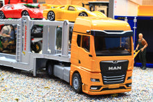 Load image into Gallery viewer, 3944 Siku 1:50 Scale MAN Articulated Car Transporter with 2 sports cars