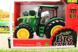 42837 BRITAINS BIG FARM JOHN DEERE 6210R TRACTOR WITH LIGHT AND SOUND