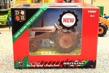 Load image into Gallery viewer, Britains weathered David Brown 990 Selectamatic tractor in a 1:32 scale diecast model box with clear window, shown as a collectible farm tractor model