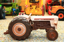 Load image into Gallery viewer, Weathered Britains David Brown 990 2WD Selectamatic tractor model in 1 32 scale displayed on a miniature farm diorama