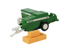 Load image into Gallery viewer, 43431 Britains Classic Square Baler viewed from the front showing the towbar and PTO coupling