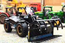 Load image into Gallery viewer, Britains 1:32 scale black JCB 542-70 AgriPro Loadall model with front loader attachment displayed among other farm machinery