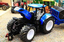Load image into Gallery viewer, 8615 Siku 1:32 Scale New Holland T7.315 HD Tractor with Round Bale Trailer