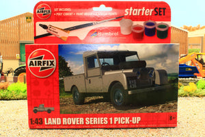 AIR55012 Airfix 1:43 Scale Land Rover Series 1 Starter Kit with paints