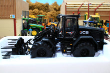 Load image into Gallery viewer, AT3200183 AT Collections 1:32 Scale JCB 435S Stage V Black Edition Agri Wheel Loader with Folding Grass Fork Ltd Edition  1500