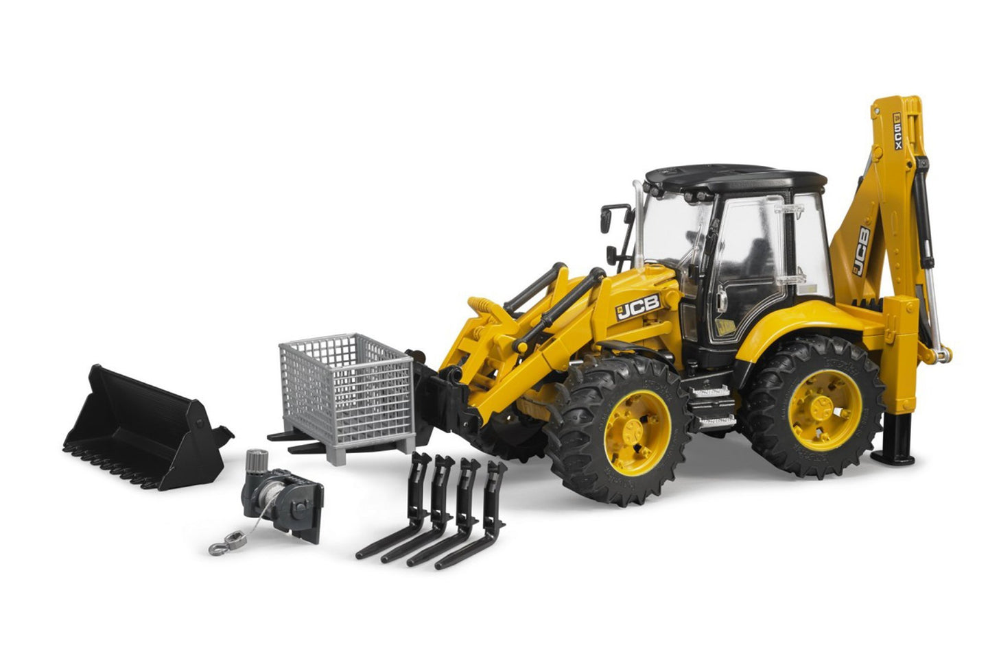 B02454 Bruder JCB 5CX Eco Backhoe Loader - Accessories available separately.