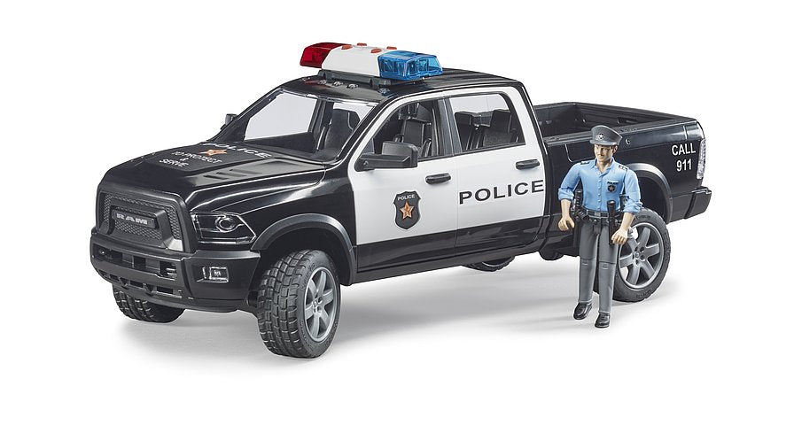 B02505 Bruder RAM 2500 Police Pick-up Truck and Policeman NEW