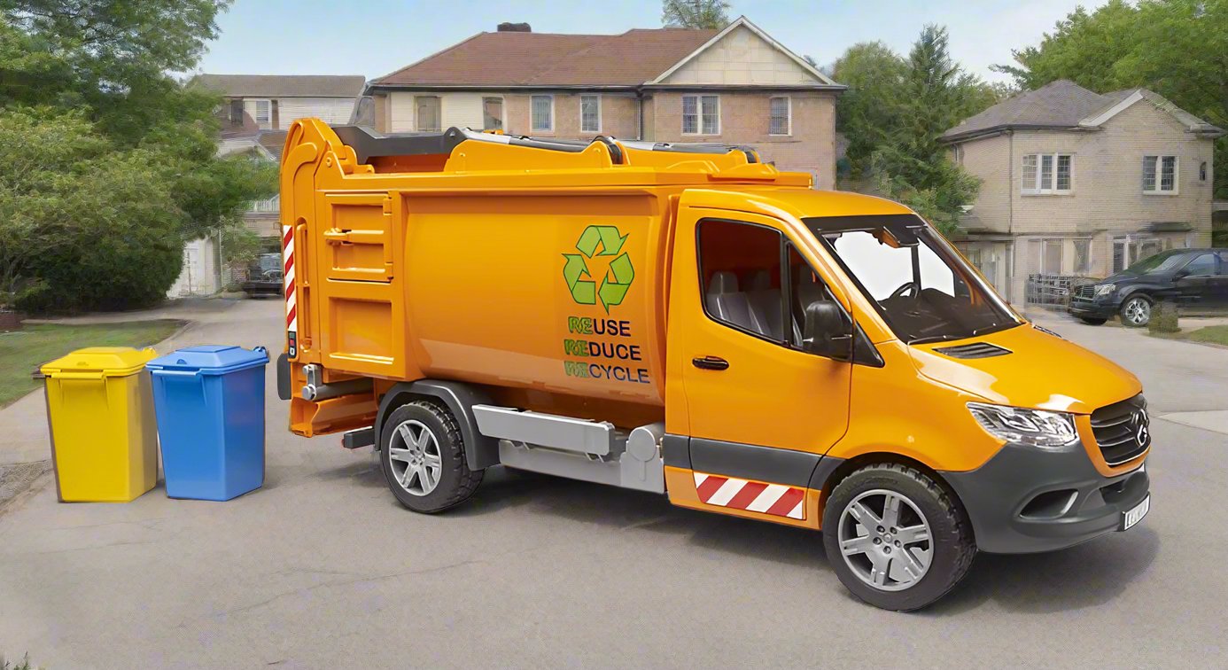 B02682 Bruder Mercedes Benz Sprinter Municipal Waste Disposal