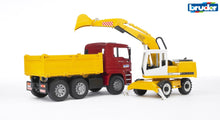Load image into Gallery viewer, B02751 BRUDER MAN TGA CONSTRUCTION TRUCK AND EXCAVATOR