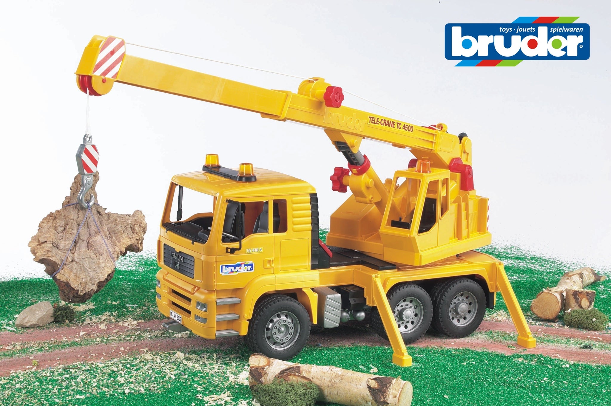 B02754 BRUDER MAN CRANE TRUCK – Brushwood Toys