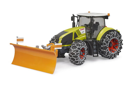 B03018 Bruder Claas Axion 950 with Snow Chains and Plough Blade