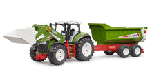 Load image into Gallery viewer, B03452 Bruder Roadmax Tractor with Front Loader and Trailer