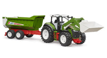 Load image into Gallery viewer, B03452 Bruder Roadmax Tractor with Front Loader and Trailer