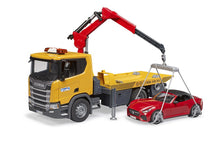 Load image into Gallery viewer, B03552 Bruder Scania Super 560R tow truck with Light &amp; Sound module and BRUDER Roadster