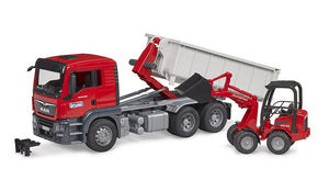 B03767 MAN TGS Truck with Continer and Schaffer Loader
