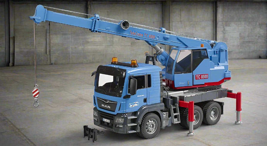 Bruder toys man crane truck online