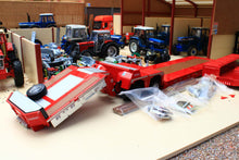 Load image into Gallery viewer, BROKEN MM2011-01 Marge Models Nooteboom Euro Low Loader with Interdolly in Red BROKEN CONNECTOR TO REAR AXLE CARRIAGE AND FRONT WHEEL CARRIAGE ALIGNMENT ISSUE