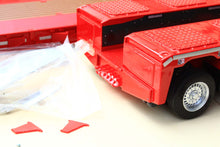 Load image into Gallery viewer, BROKEN MM2011-01 Marge Models Nooteboom Euro Low Loader with Interdolly in Red BROKEN CONNECTOR TO REAR AXLE CARRIAGE AND FRONT WHEEL CARRIAGE ALIGNMENT ISSUE
