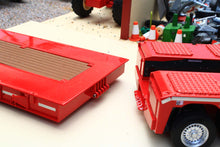 Load image into Gallery viewer, BROKEN MM2011-01 Marge Models Nooteboom Euro Low Loader with Interdolly in Red BROKEN CONNECTOR TO REAR AXLE CARRIAGE AND FRONT WHEEL CARRIAGE ALIGNMENT ISSUE
