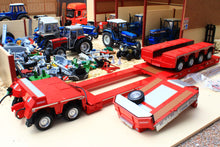 Load image into Gallery viewer, BROKEN MM2011-01 Marge Models Nooteboom Euro Low Loader with Interdolly in Red BROKEN CONNECTOR TO REAR AXLE CARRIAGE AND FRONT WHEEL CARRIAGE ALIGNMENT ISSUE