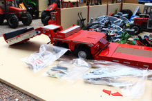 Load image into Gallery viewer, BROKEN MM2011-01 Marge Models Nooteboom Euro Low Loader with Interdolly in Red BROKEN CONNECTOR TO REAR AXLE CARRIAGE AND FRONT WHEEL CARRIAGE ALIGNMENT ISSUE