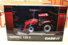 Load image into Gallery viewer, BROKEN UH6822 Universal Hobbies Case IH Farmall 120C Tractor with Front Loader DETACHED WING MIRROR AS SHOWN