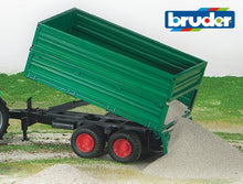 Load image into Gallery viewer, B02010 Bruder High sided (removable) Twin axled Tipping Trailer