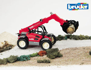 B02125 Bruder Manitou Telescopic Loader Without Accessories Shown (Just Bucket And Grab) Tractors