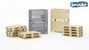 B02415 BRUDER PALLETS AND PALLET BOX SET