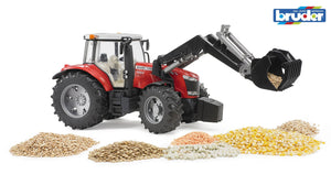 B03047 BRUDER MASSEY FERGUSON 7624 TRACTOR WITH FRONT LOADER