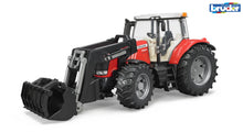 Load image into Gallery viewer, B03047 BRUDER MASSEY FERGUSON 7624 TRACTOR WITH FRONT LOADER