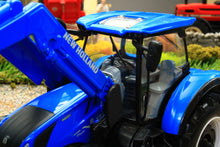 Load image into Gallery viewer, BUR44083 Burago 132 Scale New Holland T7.315 HD 4WD Tractor with front loader and round bale grab